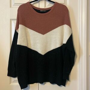 Colorblock Crewneck Sweater